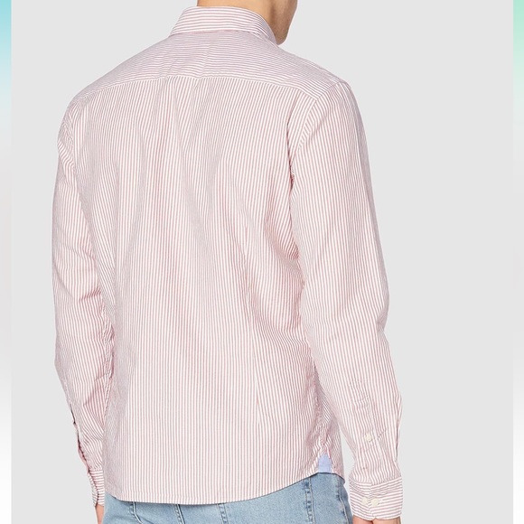 Hackett London Cotton linen blend striped slim fit button down - Picture 2 of 13